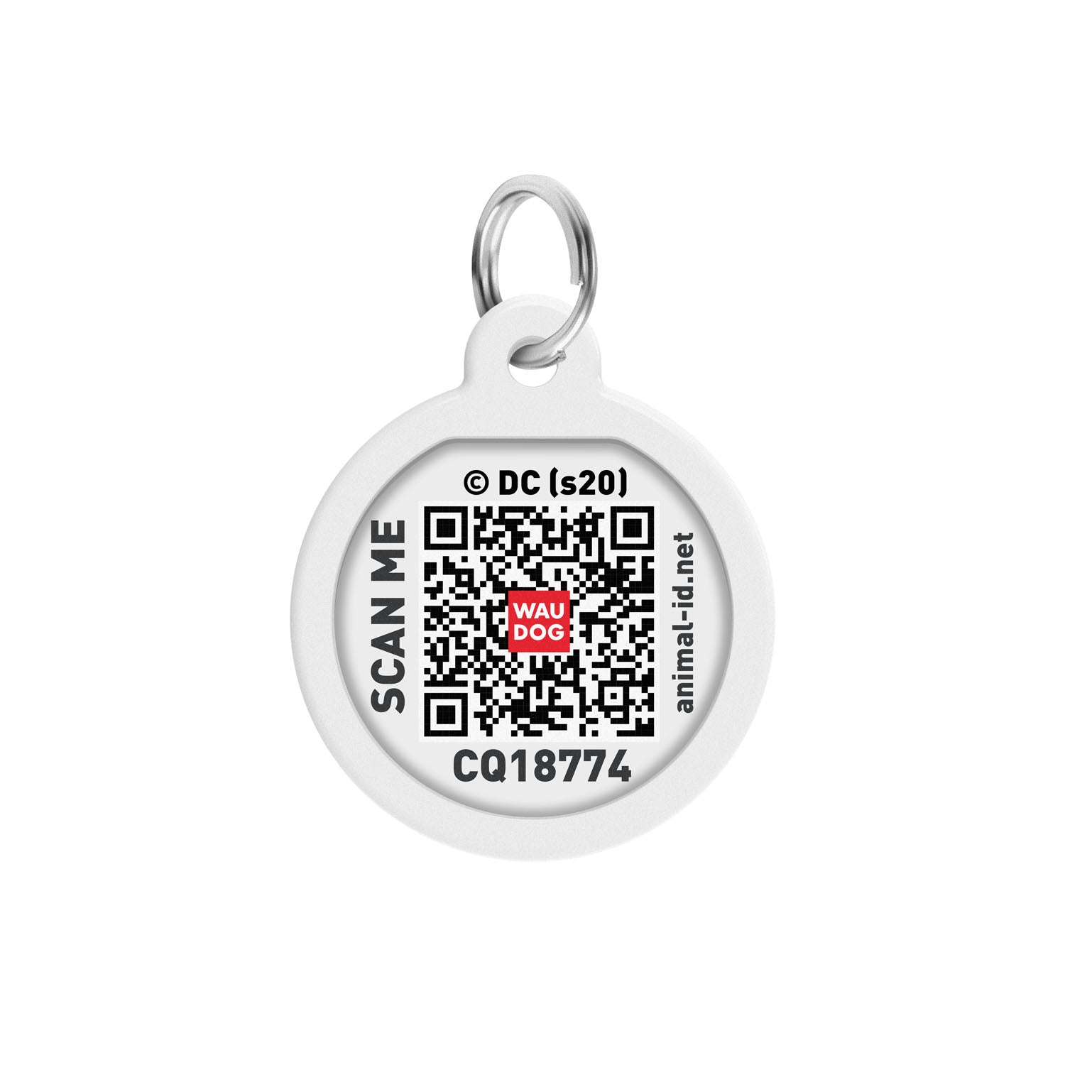WAUDOG Smart ID metal pet tag with QR-passport, "Harley Quinn" -0625-1001