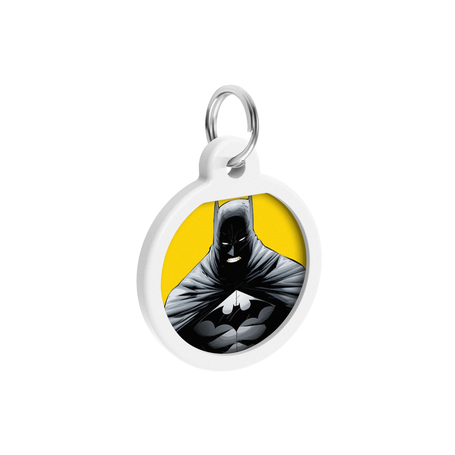 WAUDOG Smart ID metal pet tag with QR-passport, "Batman yellow" -0625-1003
