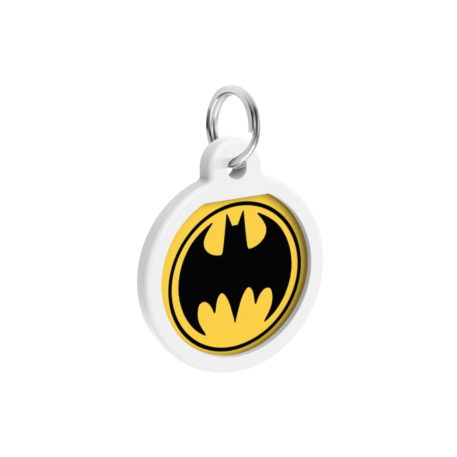 WAUDOG Smart ID metal pet tag with QR-passport, "Batman logo" -0625-1006