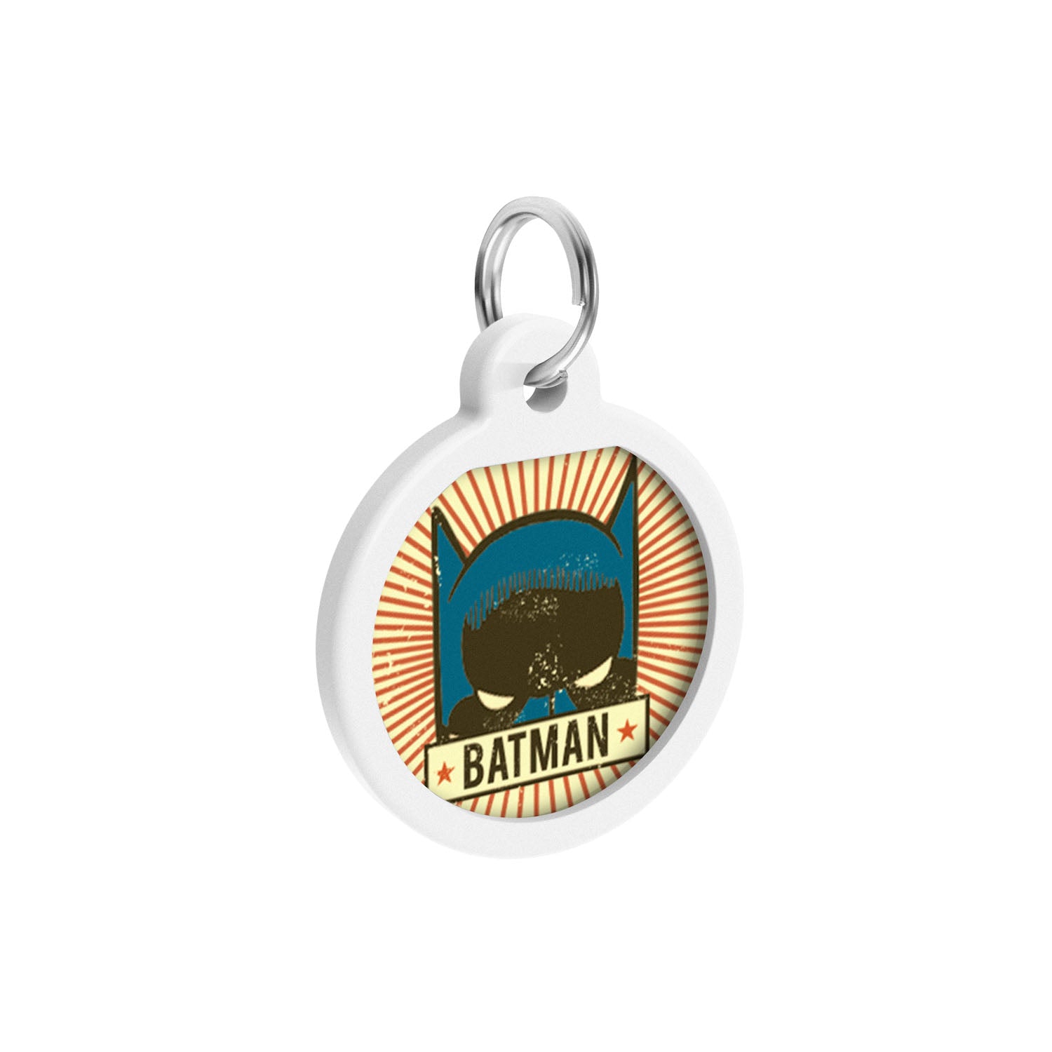 WAUDOG Smart ID metal pet tag with QR-passport, "Batman vintage" -0625-1008