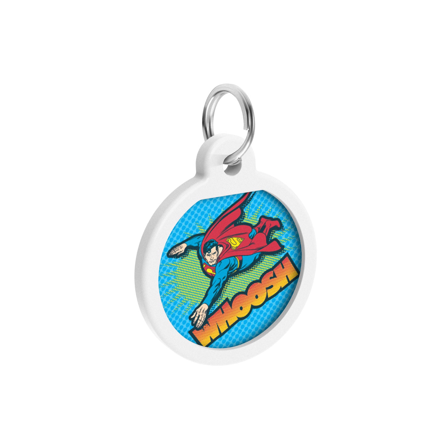 WAUDOG Smart ID metal pet tag with QR-passport, "Superman flight" - 0625-1017