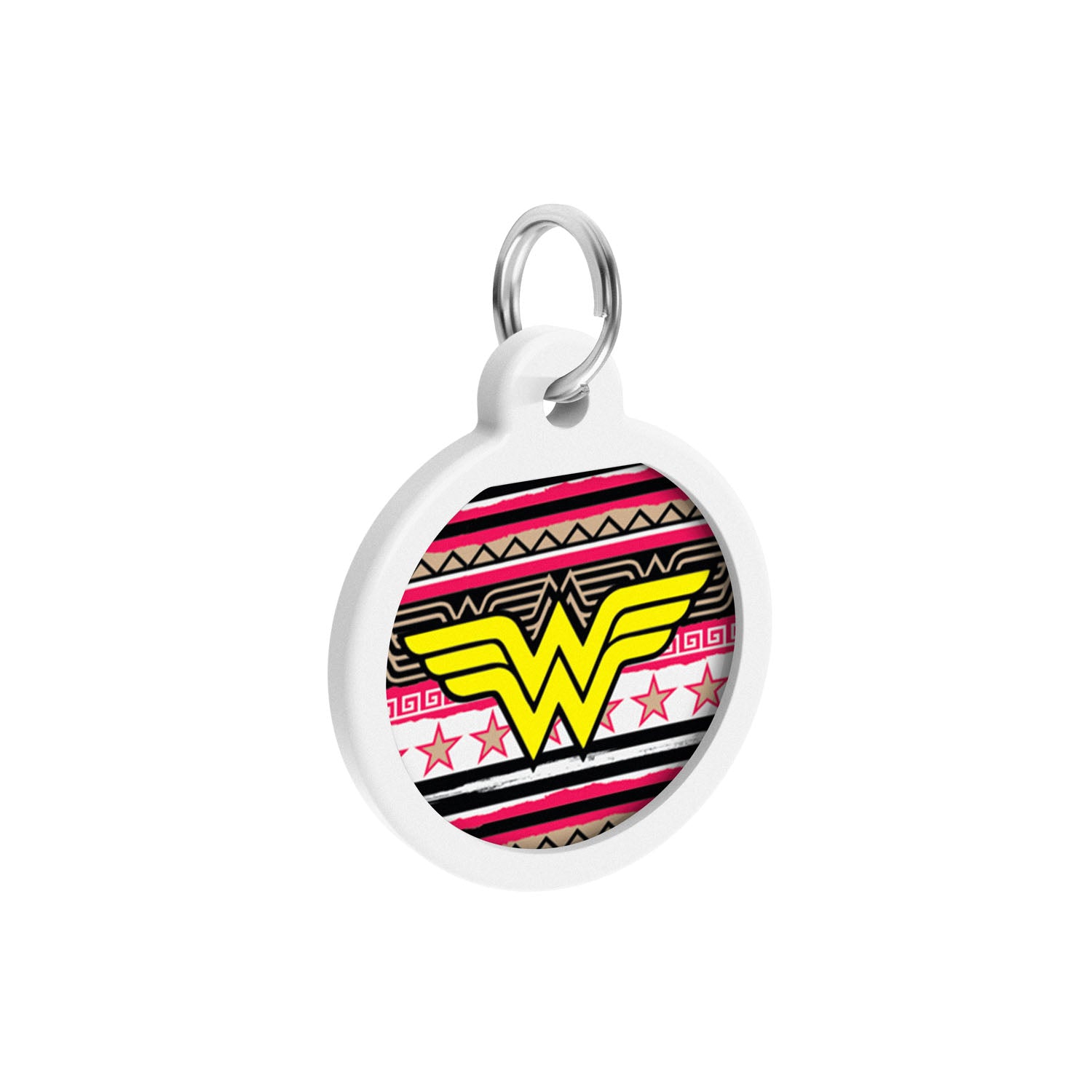 WAUDOG Smart ID metal pet tag with QR-passport, "Wonder Woman 4" -0625-1019