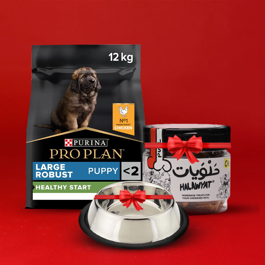 PRO PLAN® Large Robust Puppy with OPTISTART® Rich in Chicken Dry Food - 12 KG + Treats & Bowl Free🔖🎄