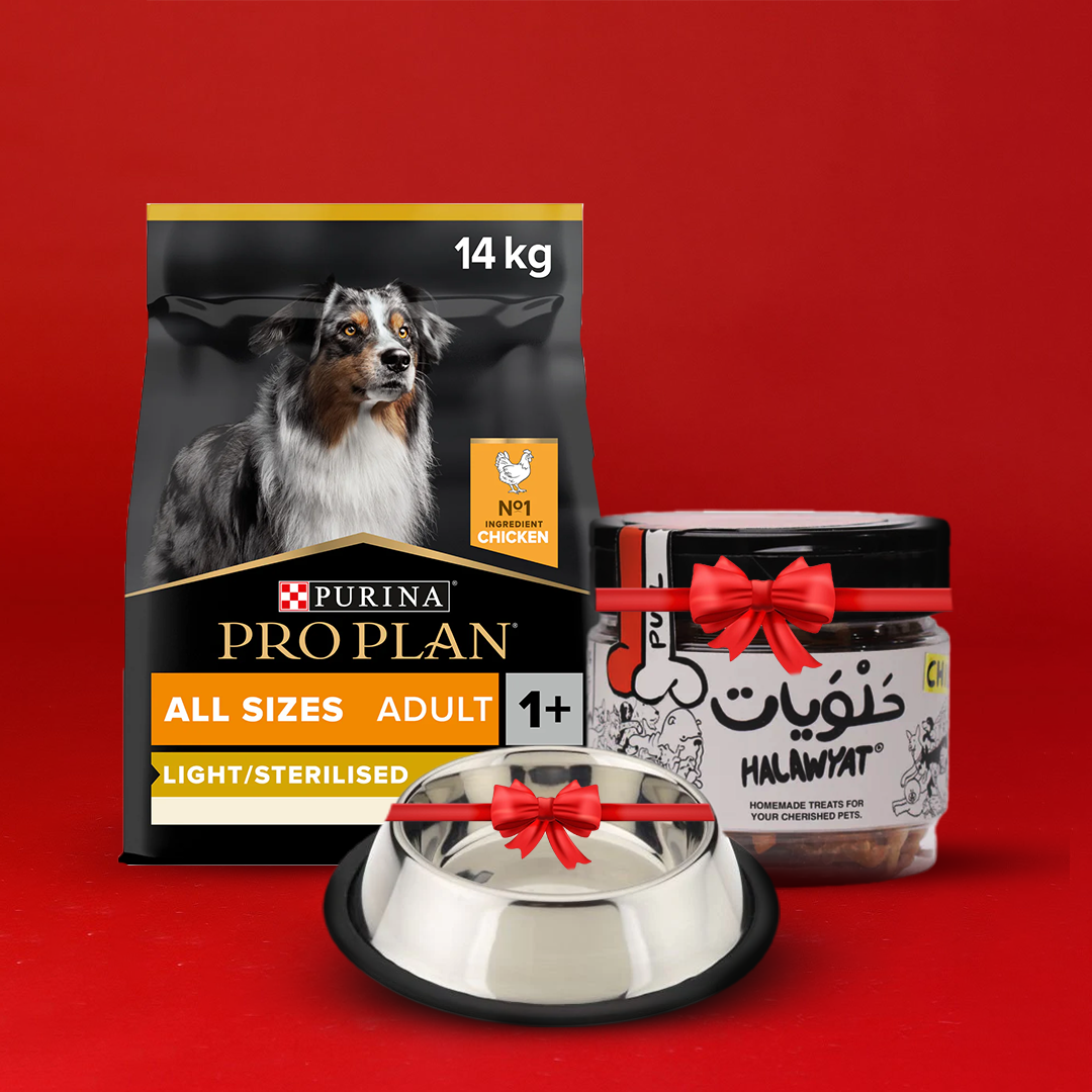 Pro Plan® All Sizes Adult Light / Sterilised with OPTIWEIGHT®, Rich in Chicken Dry Dog Food + Treats & Bowl Free🔖🎄
