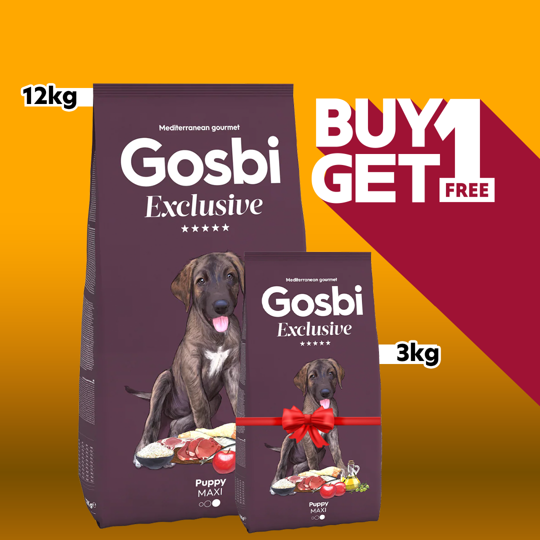 Gosbi Exclusive Puppy Maxi 12kg + Free 3Kg Pack