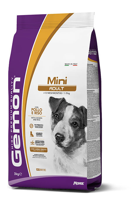 GEMON High Premium Mini Adult Dog Dry Food 3kg