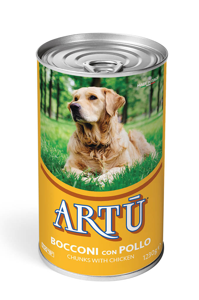 ARTU Chunks Chicken Dog Wet Food 1230g