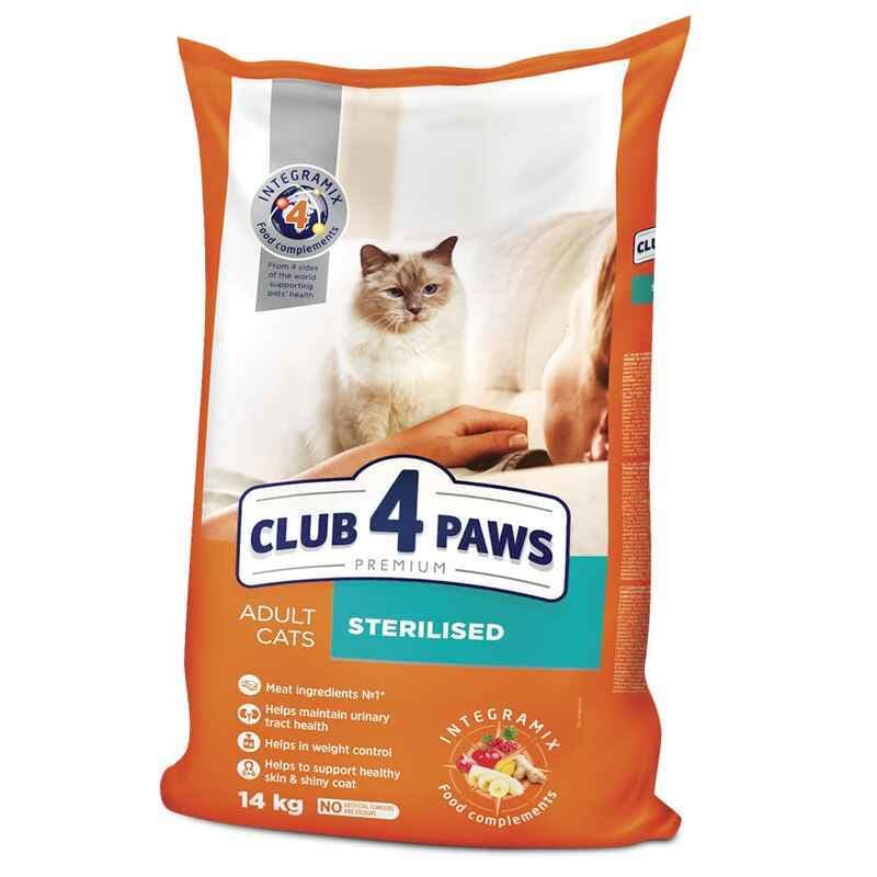 CLUB 4 PAWS PREMIUM STERILISED for adult cats 14kg