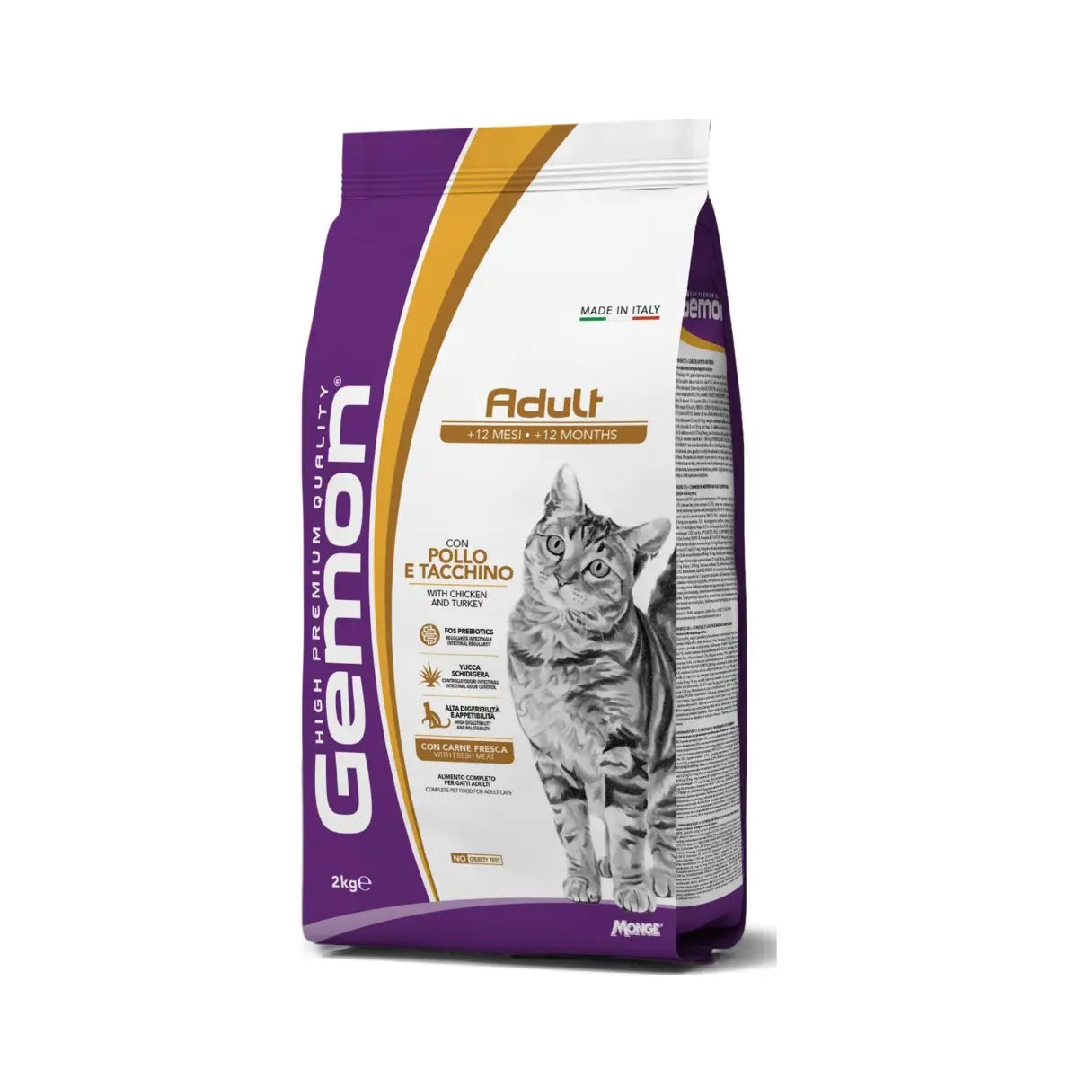 GEMON High Premium Chicken&Turkey Cat Dry Food 2kg