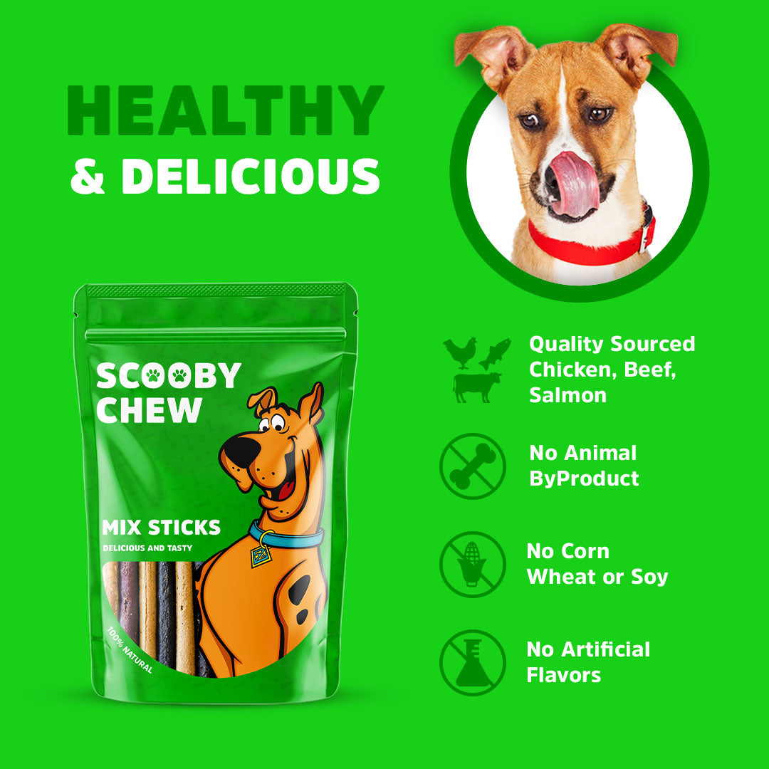 Scooby Chew Mix Sticks - Dog Treats 120g