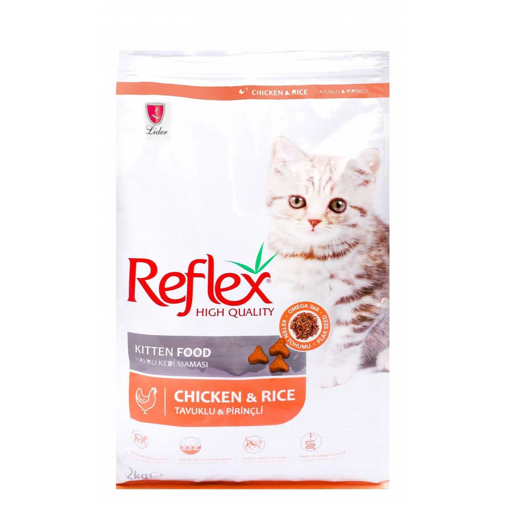 Reflex Dry Food with Chicken, Flaxseed, & Rice for Kittens 15kg