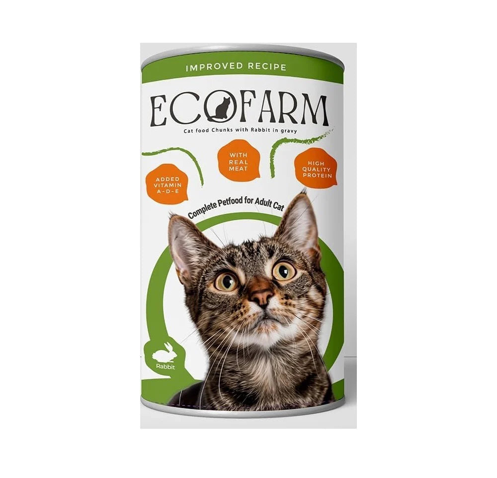 Eco Farm Wet food Chunks With Rabbit For Adult Cat 400 G