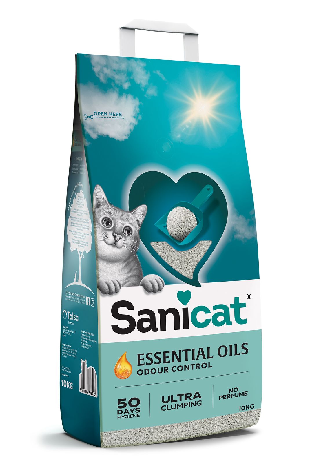 sanicat essential oils litter no perfume Clumping  10kg