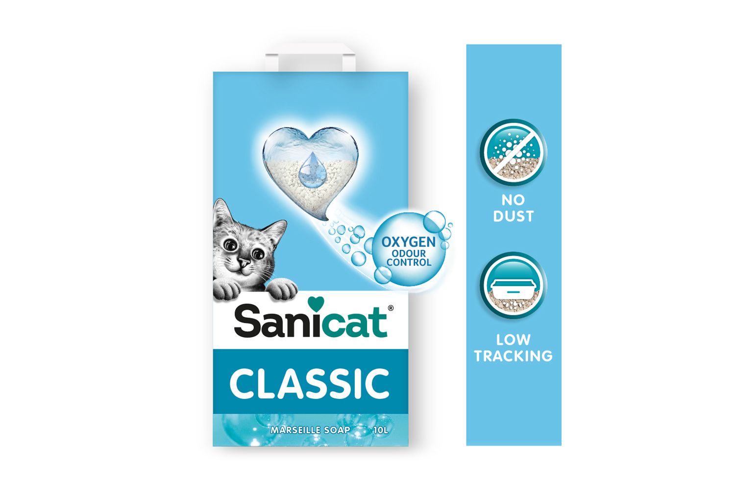 Sani Cat Classic Cat Litter with Marseille Soap Non Clunbing 10 L