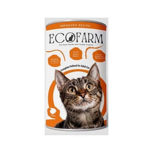 Eco Farm Wet Food Chunks With Turkey For Adult Cat 400G