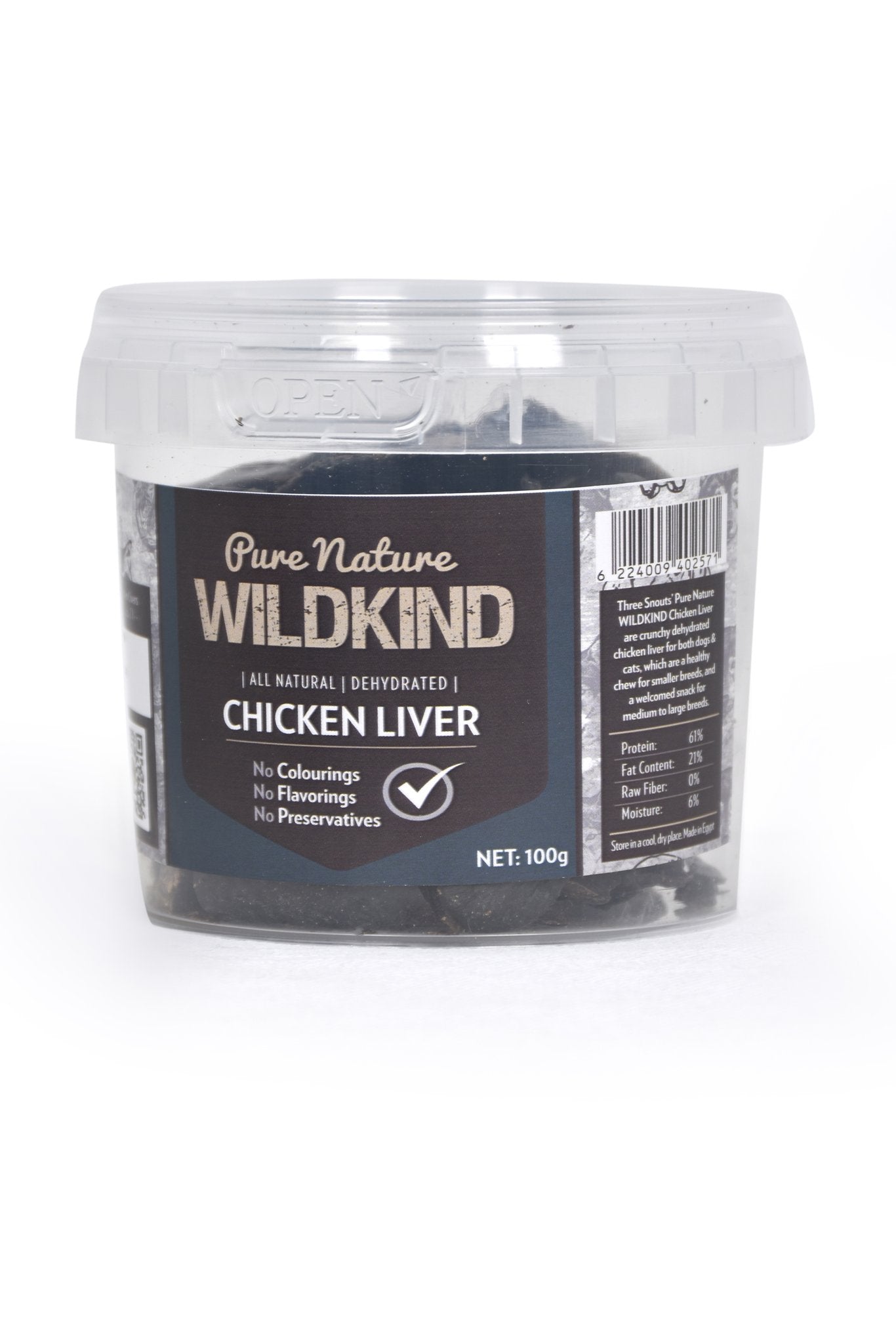 Three Snouts-Pure Nature WILDKIND Chicken Liver 100g