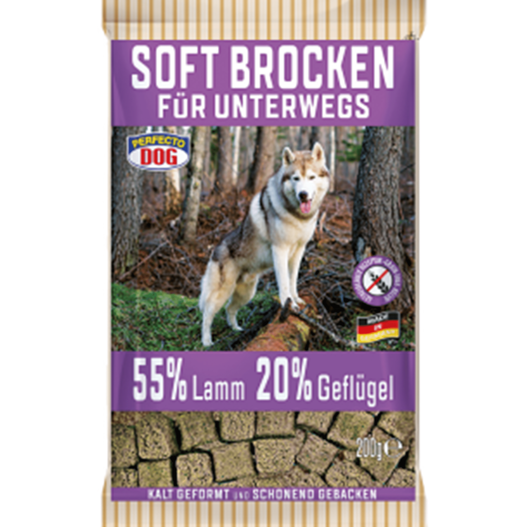 Perfecto Dog Soft Chunks with Lamb & Poultry 200g - Amin Pet Shop