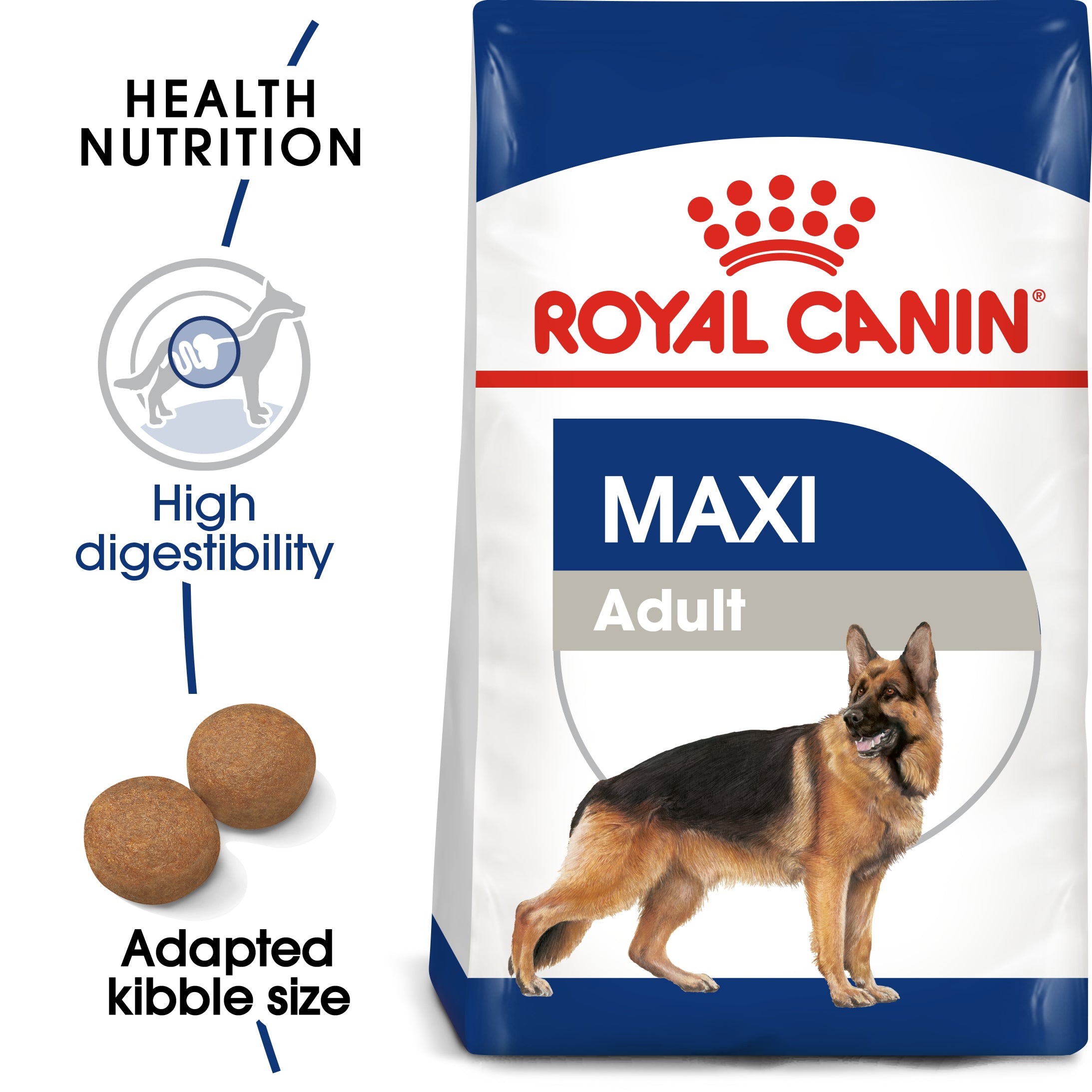 Royal Canin Maxi Adult (4 KG) - Dry food for large dogs from 26 to 44 KG. From 15 months to 5 years old