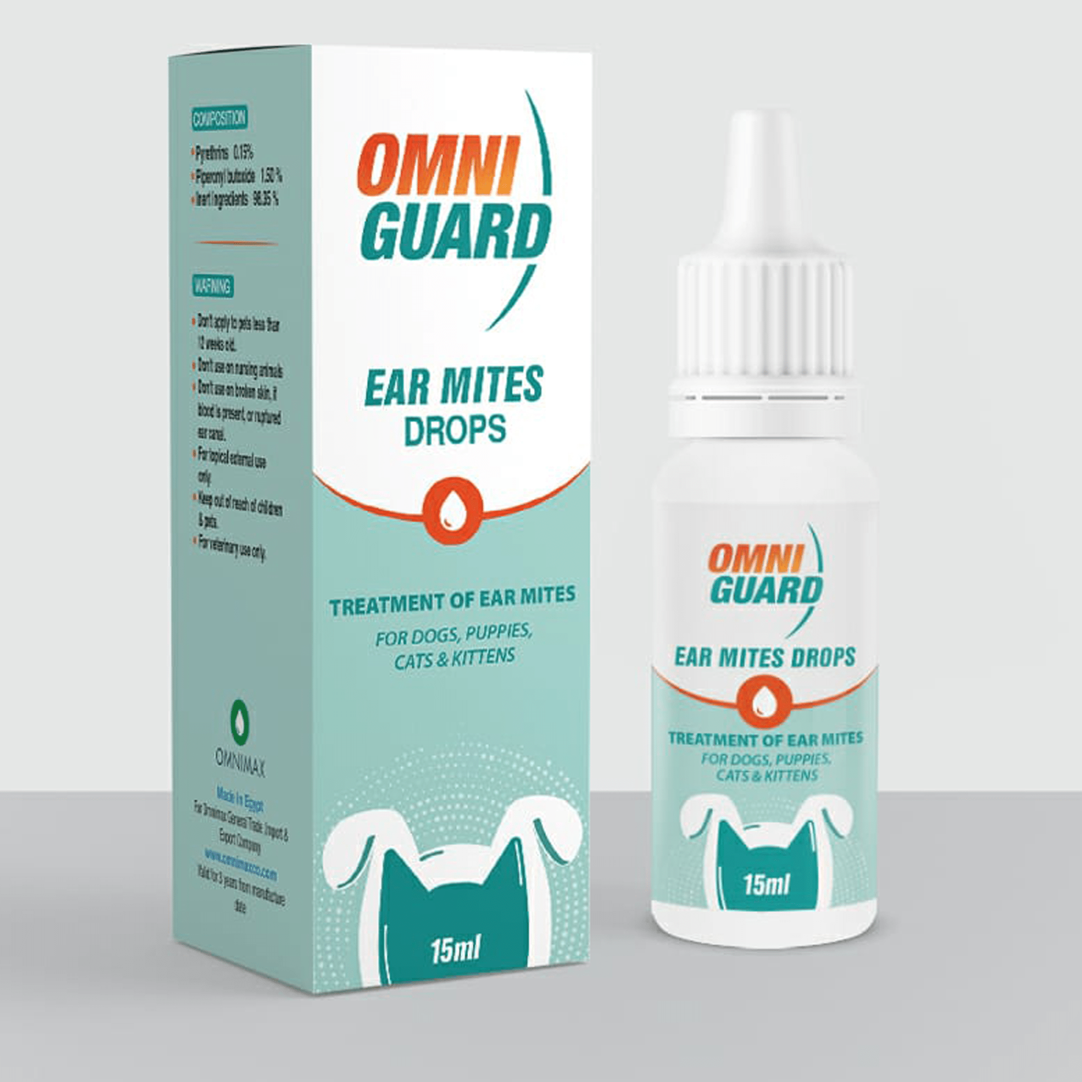 Omni Guard Ear Mites Drops 15ml - N BALLET SHOP