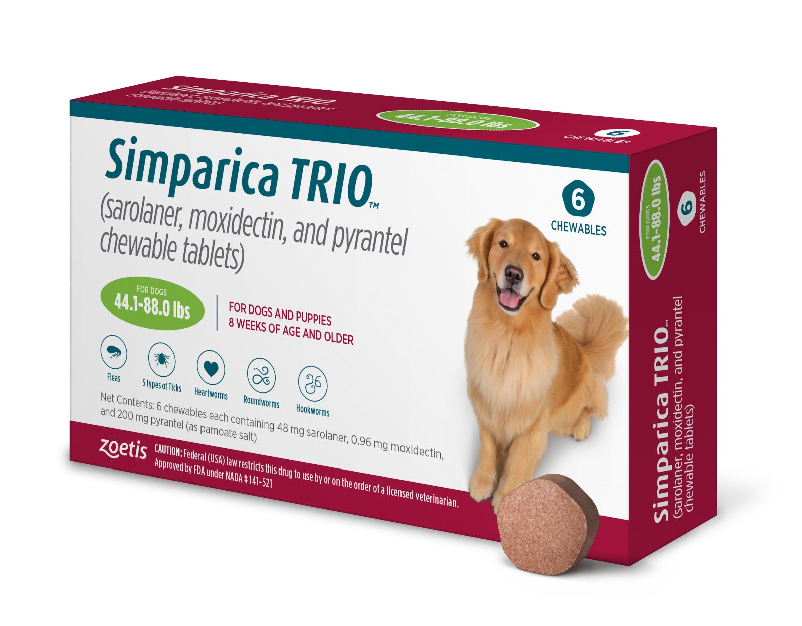 Simpa - rica Trio 20 to 40kg one tablet